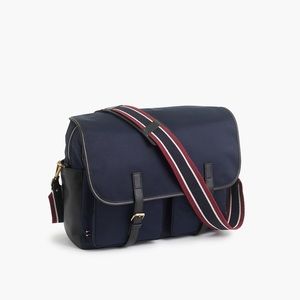 J.Crew Oar Stripe nylon messenger bag